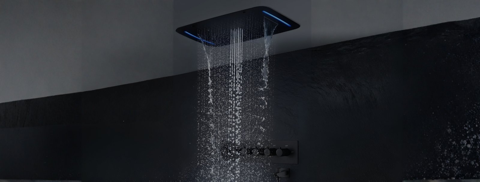 rain shower in a private wellness centre
