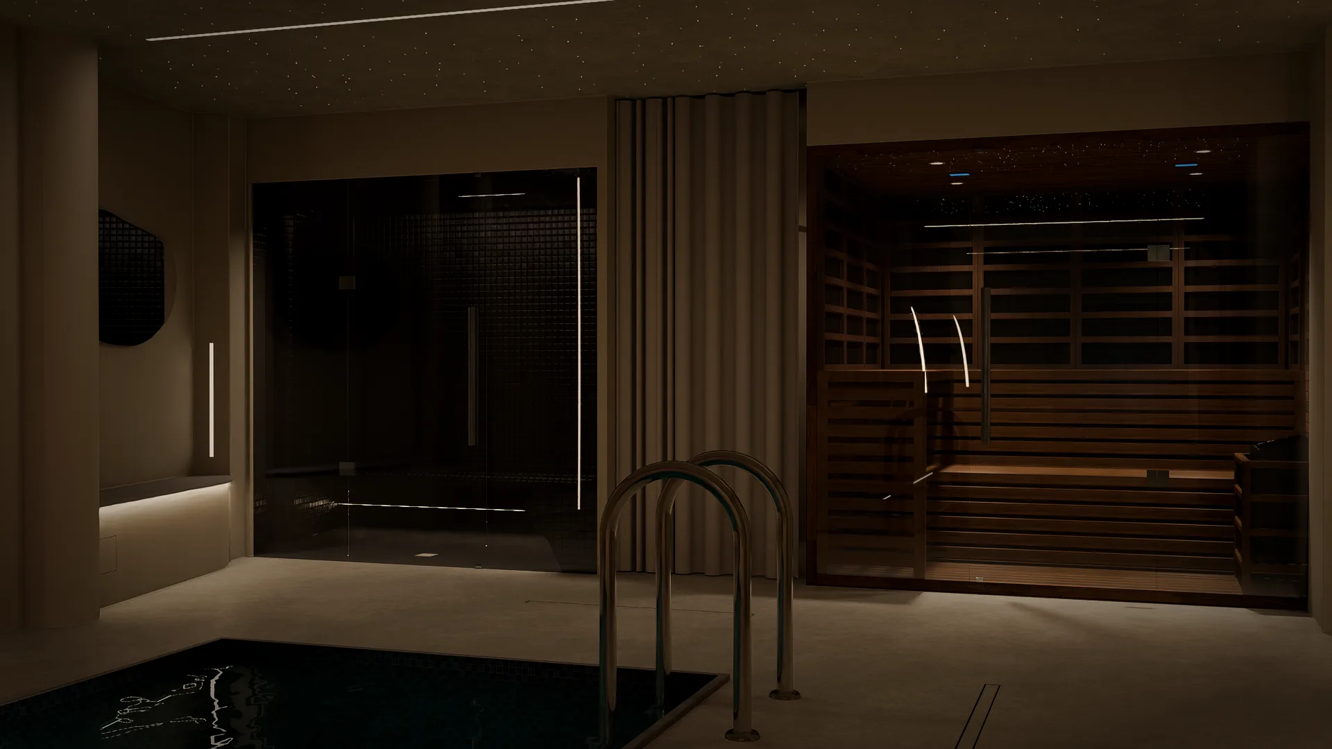 sauna and steam room in a private wellness solihull birmingham