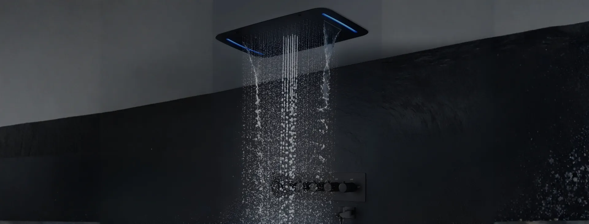 rain shower in a private wellness centre